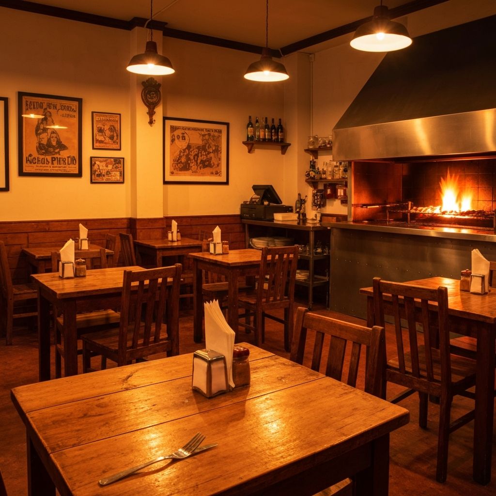 Interior del local La Picada del Taiwon con mesas y ambiente cálido